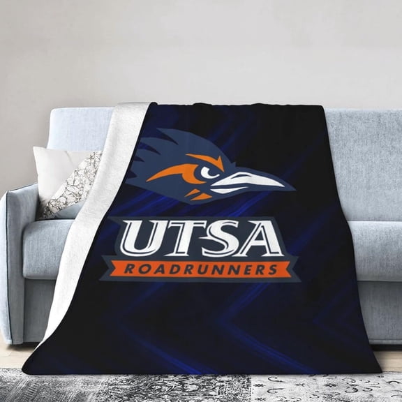 UTSA Roadrunners Fleece Blanket, Very Soft Microfiber Flannel Blanket for Couch Warm and Cozy for All Seasons