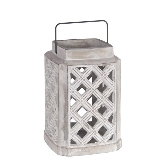 Privilege Small Ceramic Decorative Square Lantern 34472