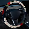 thumbnail image 2 of Cherry 14.5 Inch Printing PVC Leather Car Wheel Cover Steering Wheel Cover Auto Accessories, 2 of 6