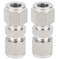 thumbnail image 1 of Compression Tube Adapter, Firm Connection  Sealing Compression Tube Fitting, 1000Psi 2Pcs Simple For Shipbuilding Industry Automobile Ф10, 1 of 8