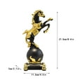 thumbnail image 3 of Horse Statue Resin Sculpture Animal Ornament Modern Elegant Lines for Living Room Bedroom Bookshelf Decoration, 3 of 8