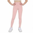 thumbnail image 6 of Twczz Girls Yoga Leggings with Pockets- Full Length High Wasit Stretch Athletic Pants Pink Size 5, 6 of 6