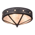 thumbnail image 5 of Meyda Tiffany 159466 Craftsman Target 3 Light 18" Wide Flush Mount Ceiling Fixture - Black, 5 of 7