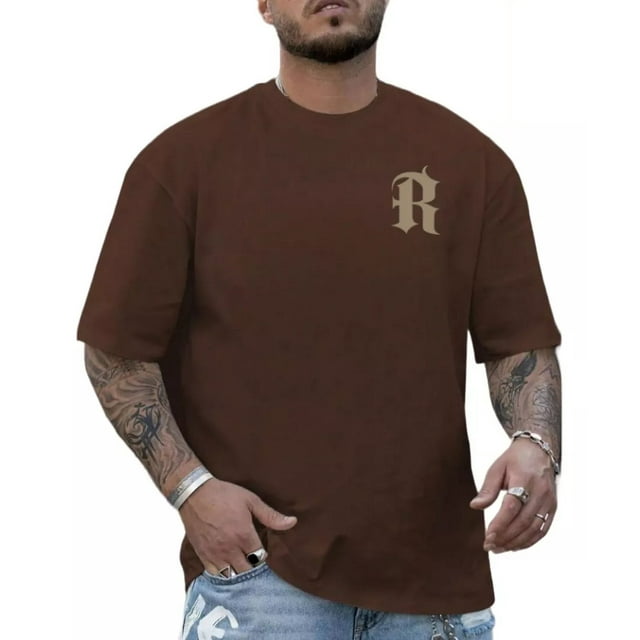 Playera Para Hombre De Media Manga Hiphop Oversize Hoodie