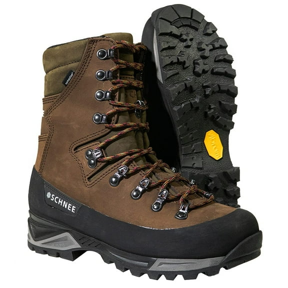 Schnee's Men's Beartooth 4 Hiking Boots, Waterproof, Vibram Sole, Brown/Olive, Durable Outdoor Footwear (SH-BTH-4-W/BRNLOD-6-M)