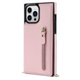 thumbnail image 4 of K-Lion Wallet Case for iPhone 14 Pro Max with Shoulder Strap Crossbody Back Card Slots Holder Kickstand Cover, PU Leather Magnetic Zipper Shockproof Protective Phone Case for iPhone 14 Pro Max,Pink, 4 of 21