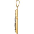 thumbnail image 3 of 14K Two-Tone Hollow Crucifix Pendant (41 X 20) Made In Turkey k4324, 3 of 6