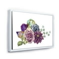 thumbnail image 3 of Designart 'Bouquet of Succulents Eucalyptus With Flowers' Traditional Framed Canvas Wall Art Print, 3 of 5