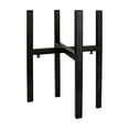thumbnail image 2 of Soporte telescópico para macetas de flores Soporte para plantas de interior de acero inoxidable negro ajustable de 9,4 a 15 pulgadas, estantería de exposición desmontable y resistente, 2 of 7