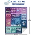 thumbnail image 2 of Elephant Gifts for Adults Girls, Best Elephant Gifts for Women, Elephant Decor Unique, Elephant Blanket Throw 60" x 50", Christmas Valentine Mother‘s Day Birthday Gifts for Elephant Lovers, 2 of 6
