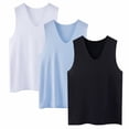 thumbnail image 2 of Womens Shirts Kelon Sleeveless Tops for Women V Neck Summer Loose Fit Tops Trendy Dressy Blouses Shirts, M, 2 of 9