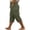 Army Green, variant on Drovellove Women's Plus Size Casual Cotton Linen 3/4 Pants with Pockets | Drawstring Capris for Summer Lounging