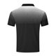 thumbnail image 4 of Blusa y camisa de manga corta con cuello vuelto para hombre, con solapa degradada de lunares y botones, deportiva, de poliéster, 4 of 5