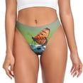 thumbnail image 1 of Kdxio String Papillon Atterrissant sur la Tête Motif Grenouille Dumpy Sans Couture pour Femmes - String Taille Basse Invisible Extensible Culottes Femmes, Culottes Respirantes-4TG, 1 of 1