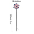 thumbnail image 3 of Patriotic American Flag Windmill Garden Stake (141.5×34cm) – Iron Red White Blue Spinner for 4th of July, Veterans Day & Outdoor Yard Decor, 3 of 6