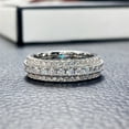 thumbnail image 2 of HHBEAUTY New 6Mm Wide Moissanite Wedding Band Solid Silver Ring Eternity Rings For Women Gifts Decoration Jewelry Luxury With You Accessories Trendy Creative Best Gift, 2 of 9