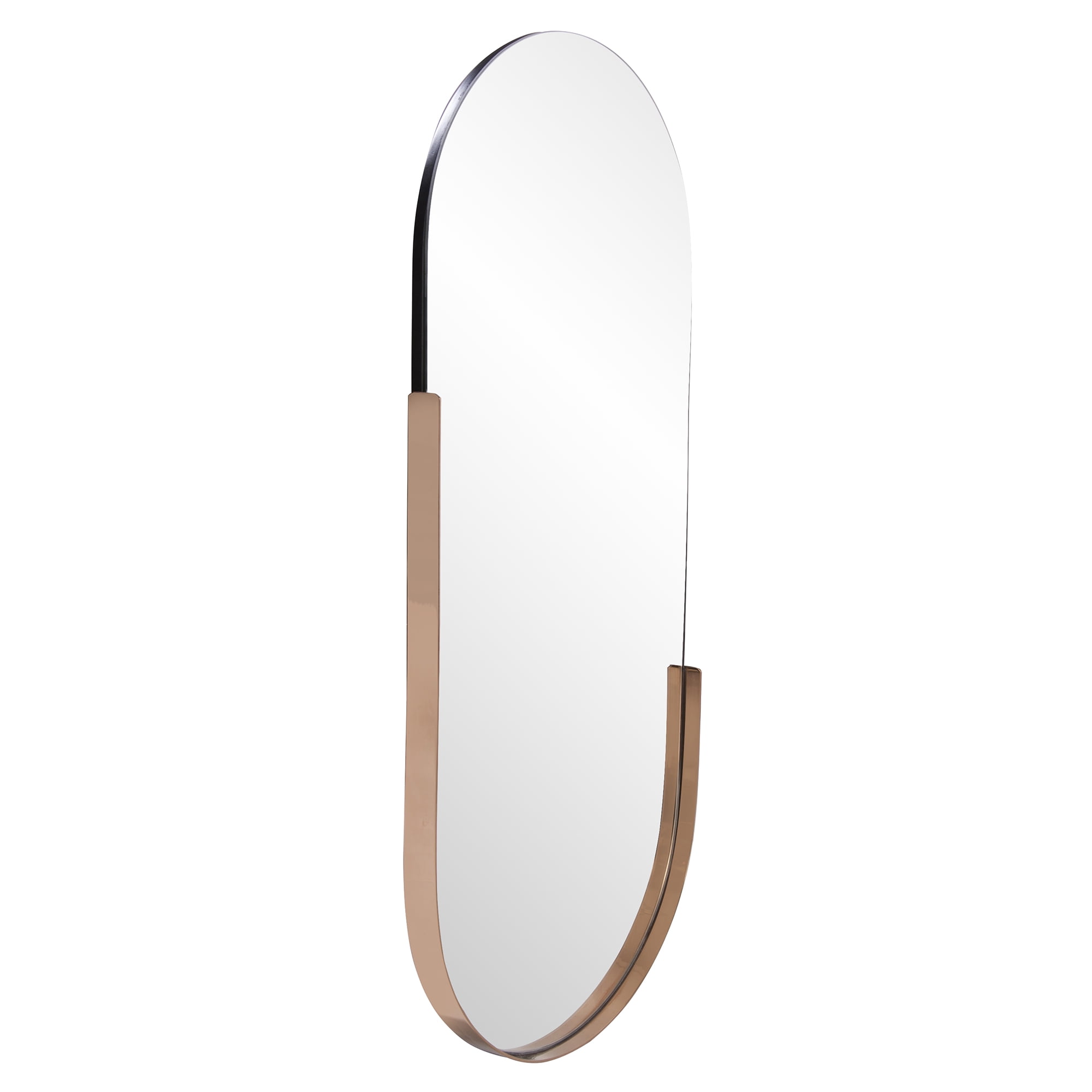 Tyler Dillon Dante Rose Gold Oval Wall Mirror - Rose Gold