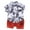 White, variant on Uxgjfwu Toddler Boy Short Sleeve Pattern Shirt and Shorts Set Summer Clothes 2 Piece Outfits Set Sizes 6M-3T,Black