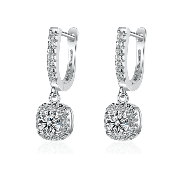 2 PZS Aretes Pendientes De Plata 925 Mujer Colgantes Moda Regalos de San Valentín Xtellar plateado