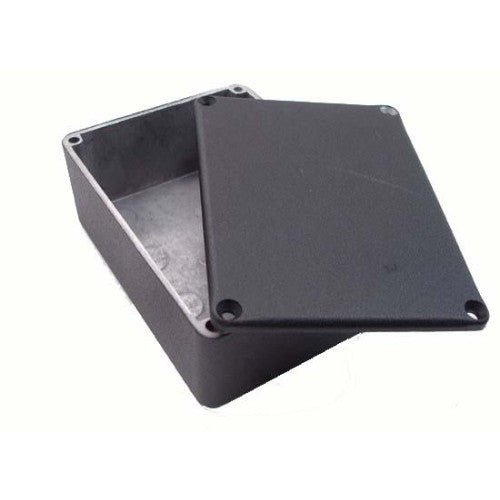 1590DBK - Boîte de Projet 7.4x4.7x2.2 Po Aluminium Moulé sous Pression Noir