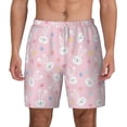 thumbnail image 3 of Uemuo Easter Cute Rabbit Pattern Mens Swim Trunks Quick Dry Board Shorts with Mesh Lining, Stretch Beach Shorts Quick Dry No-Chafing Board Shorts-X-Large, 3 of 9