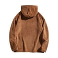 thumbnail image 7 of LNWUY Mens Fuzzy Sherpa Pullover Hoodie Sweatshirts Long Sleeve Sport Front Pocket Fashion Fall Outwear Winter Hooded Brown M, 7 of 7