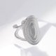 thumbnail image 1 of Anillos de acero inoxidable a la moda para mujer, anillo de dedo ajustable con corazón de flores, joyería de fiesta a la moda, anillo abierto estético geométrico Dengxun unisex, 1 of 2