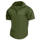 thumbnail image 4 of pstuiky camisetas de hombre, Camiseta deportiva informal con capucha de manga corta ajustada para hombre camisas casuales para hombre l, 4 of 8
