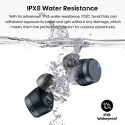 TOZO T12 Wireless Bluetooth Earbuds, Bluetooth Headphones, 55H, ENC Noise Cancelling Mic, Premium Stereo Bass, Wireless Charge, IPX8 Waterproof, App-32EQ, LED Power Display, Blue