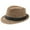 Brown, variant on Men's Linen Blend Fedora Hat, Breathable Jazz Trilby Hat, Sun-Protective Outdoor Panama Hat, Classic Gangster Style Top Hat, 10 Colors, One Size (56-58cm)