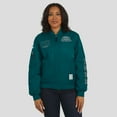 thumbnail image 4 of Women's WEAR by Erin Andrews Midnight Green Philadelphia Eagles Patch Full-Zip Bomber Jacket, 4 of 5
