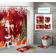 thumbnail image 1 of Cortinas de ducha para baño con impresión digital HD, de poliéster, impermeables y navideñas, 1 of 6