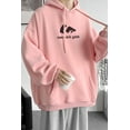 thumbnail image 6 of Spring And Autumn Hong Kong Style Heavyweight Hooded Sweatshirt Men'S Trendy Loose Versatile Jacket Pink Fleece-Lined Model L, 6 of 6