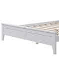 thumbnail image 4 of Full Size Modern White Solid Wood Platform Bed With Headboard and Tapered Wood Legs, Bed Frame With Slats Support and Wear-Resistant Finish For Kids, Teens, Adults, No Box Spring Needed, Noise Free, 4 of 7
