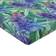 thumbnail image 4 of Ambesonne Nature Fitted Sheet, Garden Botany Lupine Sketch, Twin Size, Fern Green and Violet, 4 of 5