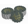 thumbnail image 2 of Inkdotpot Pack Of 100 Thank You Bridal Shower Favor Paper Tags Craft Real Gold Foil Hang Tags, 2 of 7
