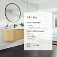 thumbnail image 7 of Eviva Haven 48"W x 22"D Oak Wall-mounted Bathroom Vanity with White Solid Surface Integrated Sink Top, 7 of 7