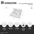 thumbnail image 4 of Kingston Brass KVPB1917M38 Fredrickson 19-Inch Carrara Marble Vanity Sink Top (8" Faucet Drillings) in Carrara White, 4 of 6