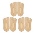 thumbnail image 1 of 3 pares de calcetines invisibles Unique Bargains Five Toes Beige, 1 of 1