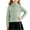 Green, variant on Girls Ruffled Turtleneck Sweater Solid Color Soft Long Sleeve Ribbed Knit Pullover Top for Fall Winter (7-16 Years)