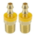 thumbnail image 1 of Conexiones de espiga de latón 3/8" 1/4"NPT con rosca macho para aire, agua, aceite, gas, combustible, 2 piezas tono dorado, 1 of 1