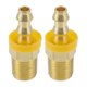 thumbnail image 1 of Conexiones de espiga de latón 3/8" 1/4"NPT con rosca macho para aire, agua, aceite, gas, combustible, 2 piezas tono dorado, 1 of 1