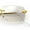 Gold - Clear Mirror, variant on Serpent Snake Arm Rimless Rectangle Luxury Gangster Sunglasses Gold - Blue Yellow