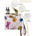 thumbnail image 5 of Cute Butterfly Dragonfly Suqare Tablecloth - 54 x 54 Inch, Farmhouse Botanical Floral Pink Waterproof & StainResistant Tablecloth, Washable Oil-proof Table Cover for Dining/Party/Wedding/Buffet, 5 of 9