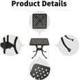 thumbnail image 4 of HOMEFUN Patio End Table, Outdoor Square Cast Aluminum Side Table, Antique Bronze, 4 of 8