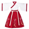 thumbnail image 3 of QHFBli Deluxe Hanfu Chinese Costume For Girls,Kids Tang Dynasty Traditional Floral Embroidery Princess Dress, 3 of 4