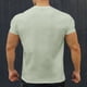 thumbnail image 4 of Blusas y camisas de manga corta y cuello redondo para hombre. Blusas casuales de verano para hombre, de manga corta, de color liso, con cuello redondo, para fitness. Blusas de poliéster para hombre., 4 of 4