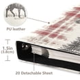 thumbnail image 3 of FORMRS 3 Ring Photo Album 4"x6" Self Adhesive Large Capacity PU Leather Cover, Beige Deer, 3 of 8