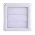 thumbnail image 2 of 6in Louvered Dryer Vent Cover, Enhances Air Circulation, White Appearance, Automatic Fly Screen Feature, 8in X 8in Outside Size, Made of Plastic, for Ceiling Openings, 2 of 7