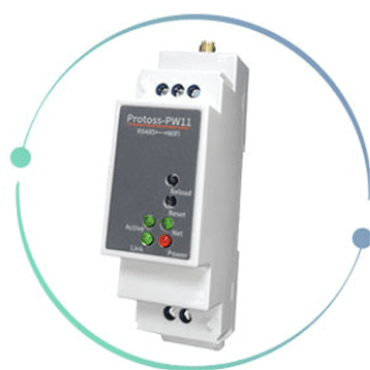 Din Rail RS485 to WiFi Converter Serial Device Server Alibaba Cloud IoT DC Power Supply PW11-M 9-50VDC,1 set x DIN-rail RS485 to WIFI serial port server PW11-M